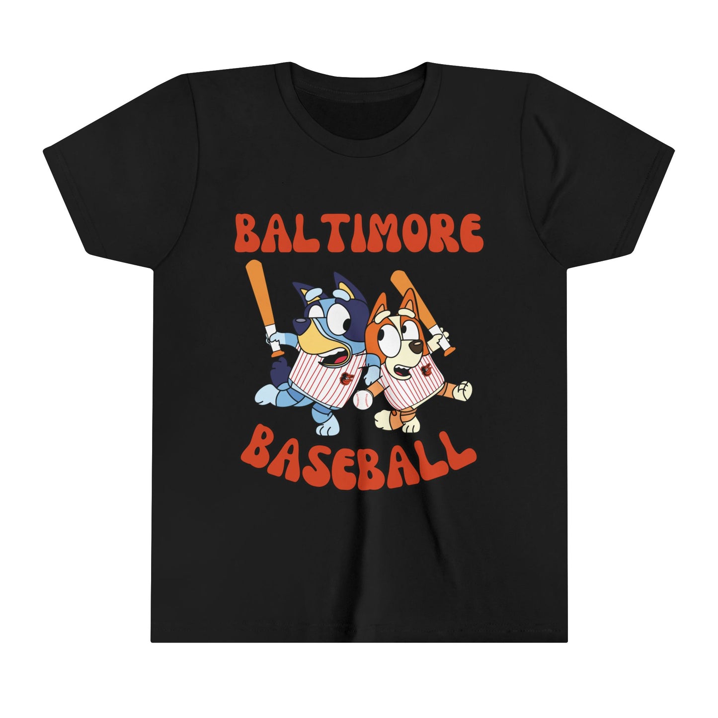 Youth Bluey Design Baltimore Orioles - Inspired T-Shirt