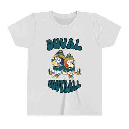 Youth Bluey & Bingo Design Jaguars Football - Inspired T-Shirt