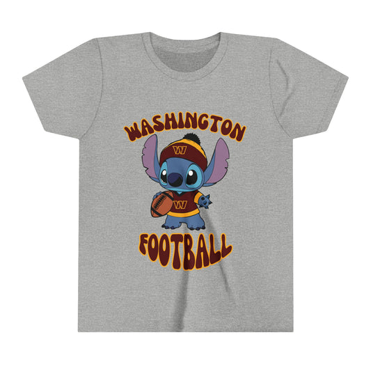 Youth Stitch Design Commanders Football - Inspired T-Shirt