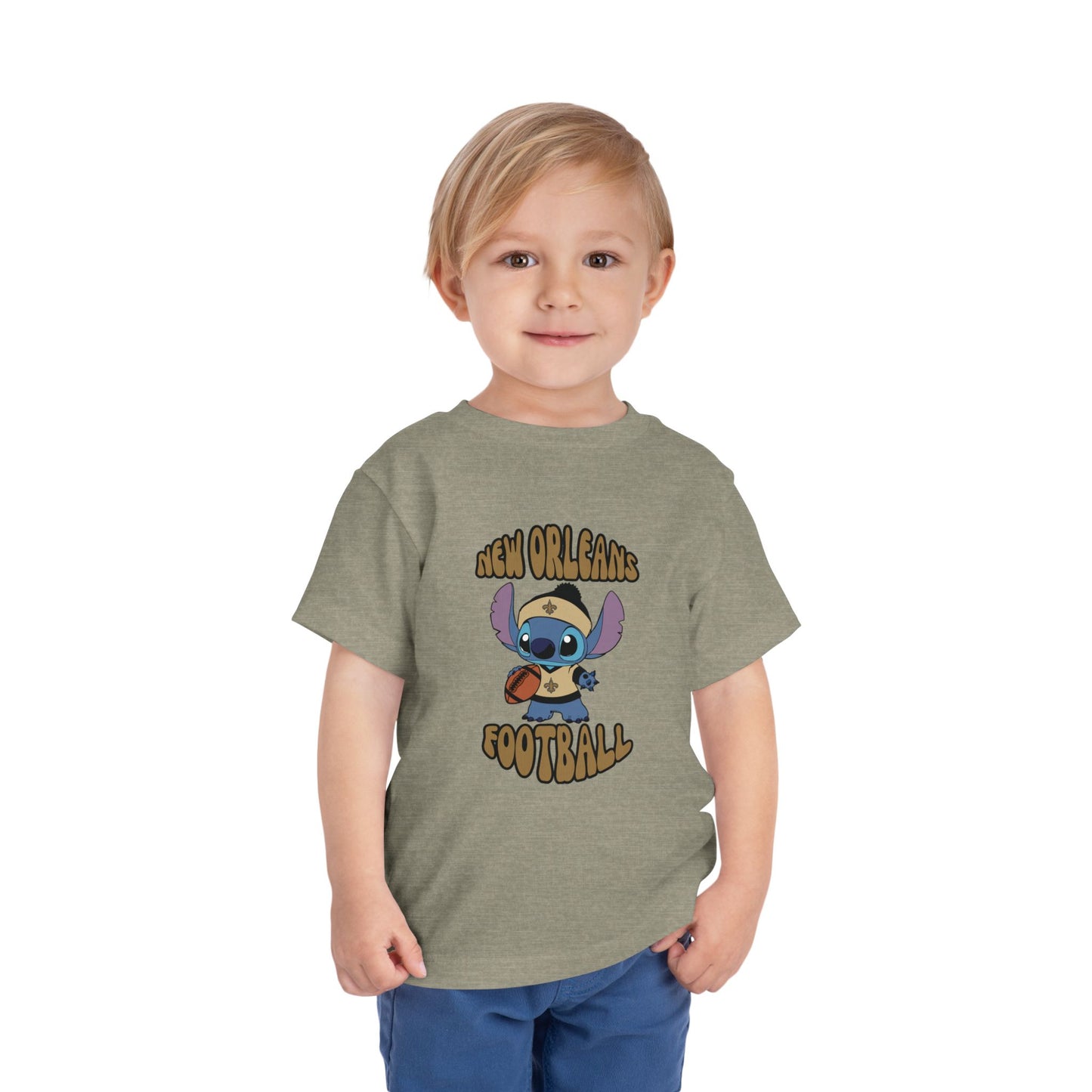 Toddler Stitch Design Saints Football - Inspired T-Shirt