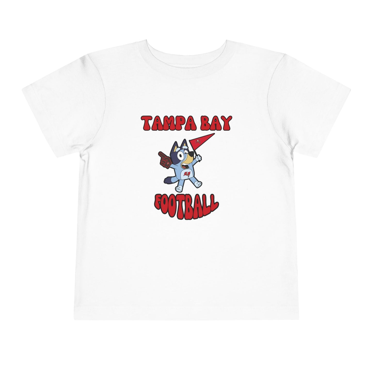 Toddler Bluey Design Tampa Bay Buccaneers Football -Inspired T-Shirt