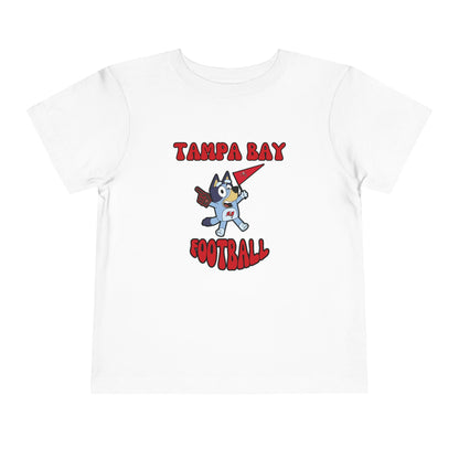 Toddler Bluey Design Tampa Bay Buccaneers Football -Inspired T-Shirt