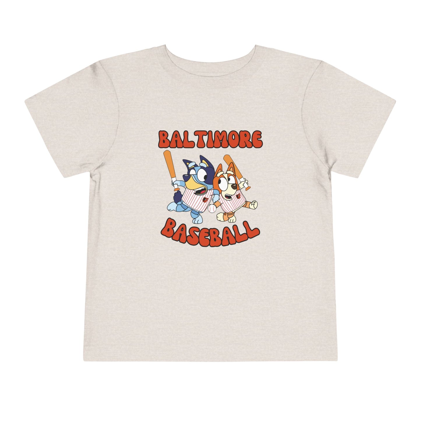 Toddler Bluey Design Baltimore Orioles - Inspired T-Shirt