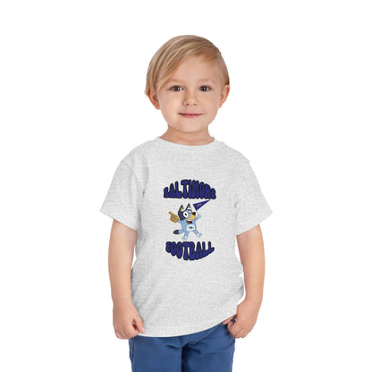 Toddler Bluey Design Baltimore Ravens Football  -Inspired T-Shirt