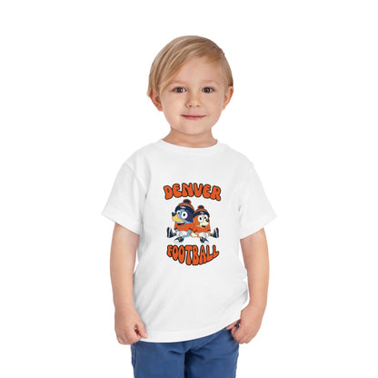 Toddler Bluey & Bingo Design Broncos Football - Inspired T-Shirt