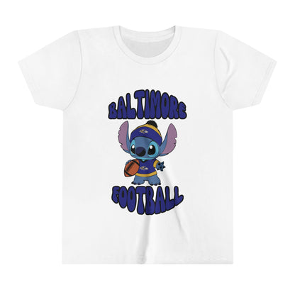 Youth Stitch Design Ravens Football - Inspired T-Shirt