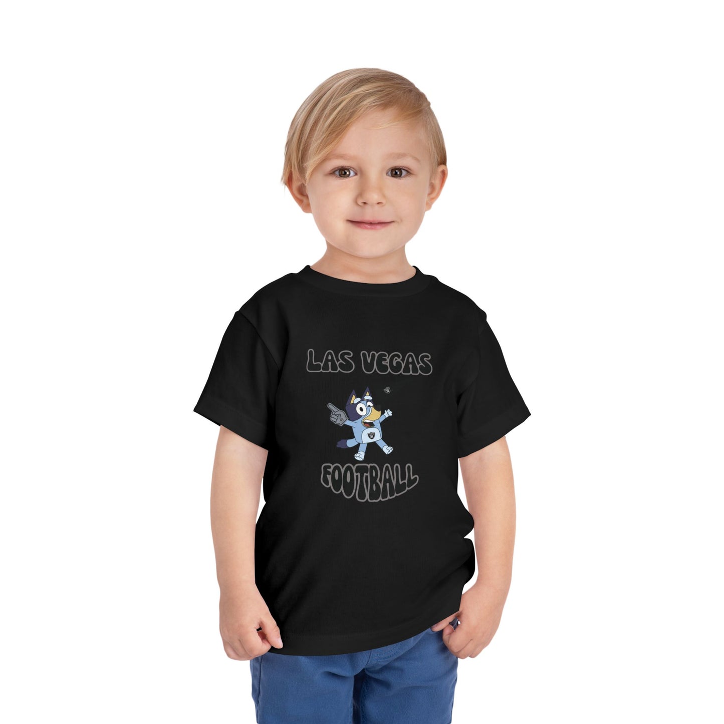 Toddler Bluey Design Las Vegas Raiders Football -Inspired T-Shirt