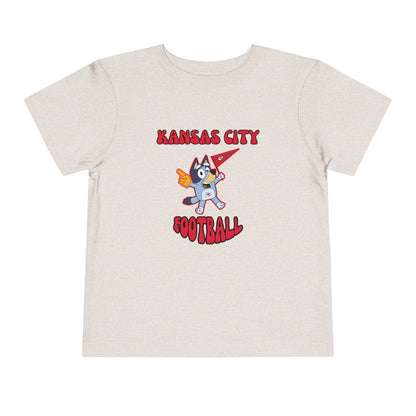 Toddler Bluey Design Kansas City Chiefs Football -Inspired T-Shirt