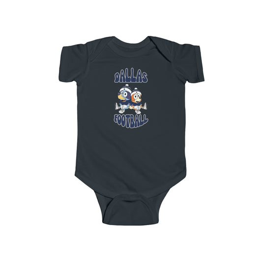 Infant Bluey & Bingo Design Dallas Football - Inspired Onesie