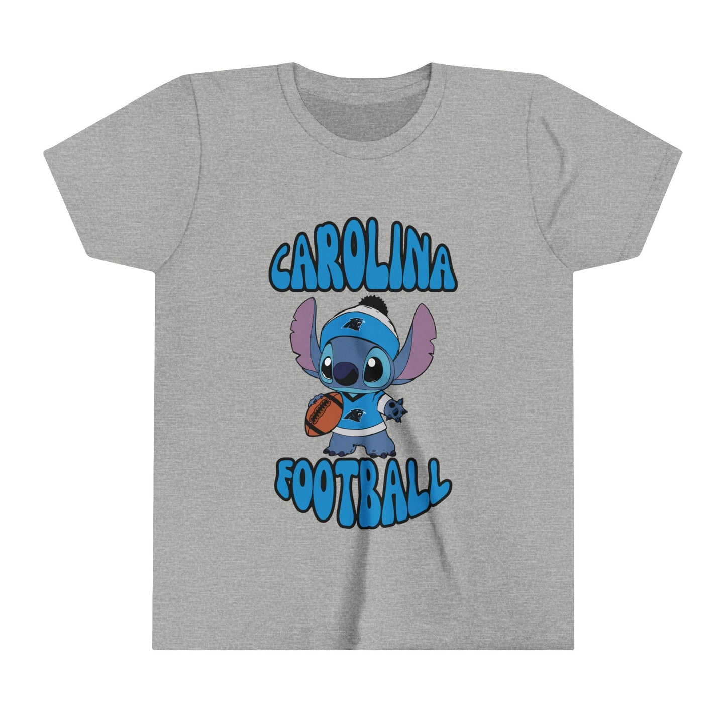 Youth Stitch  Design Panthers Football - Inspired T-Shirt