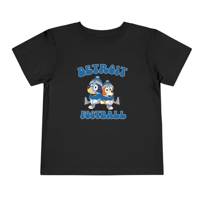 Toddler Bluey & Bingo Design Detroit Lions Football - Inspired T-Shirt