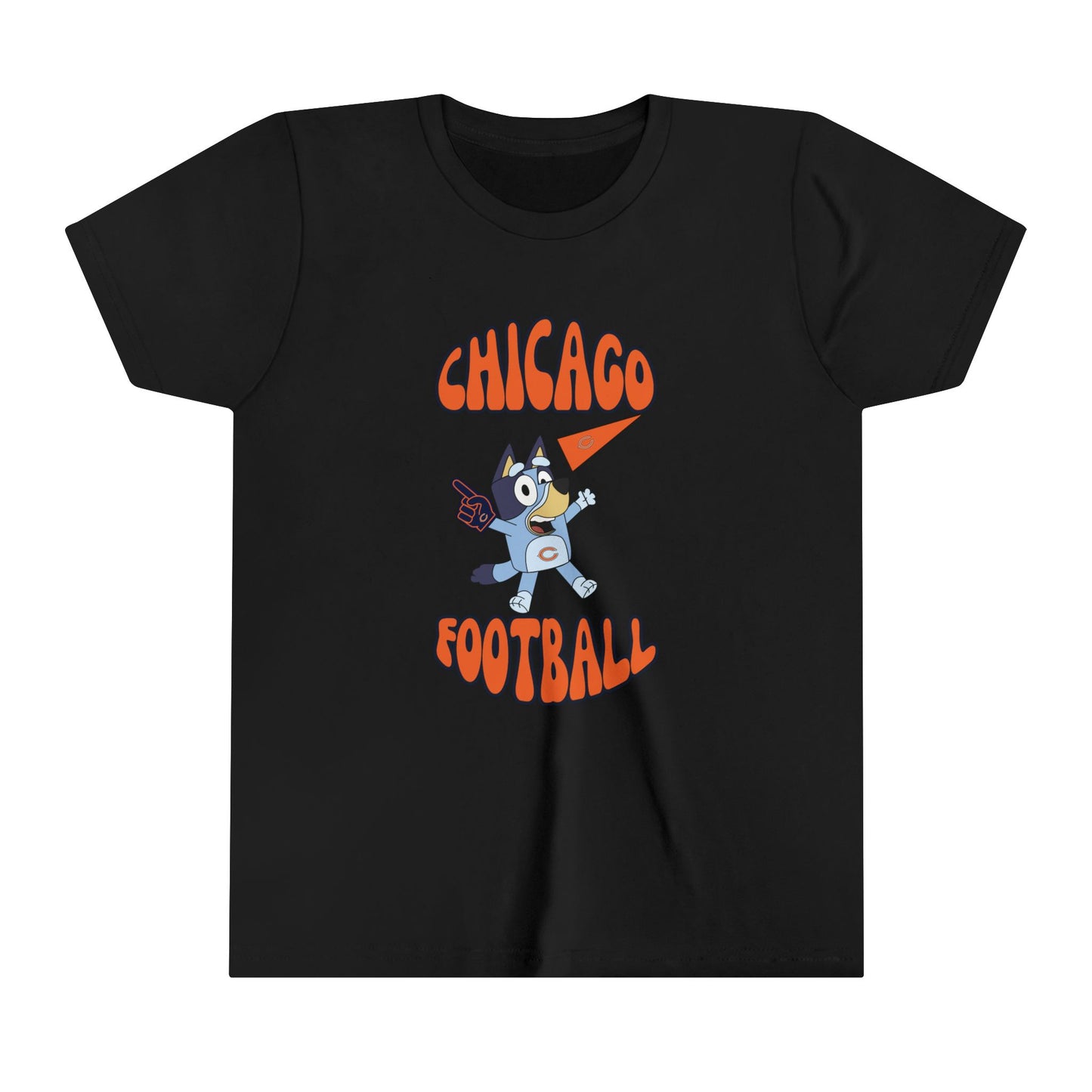 Youth Bluey Design Chicago Bears Football -Inspired T-Shirt