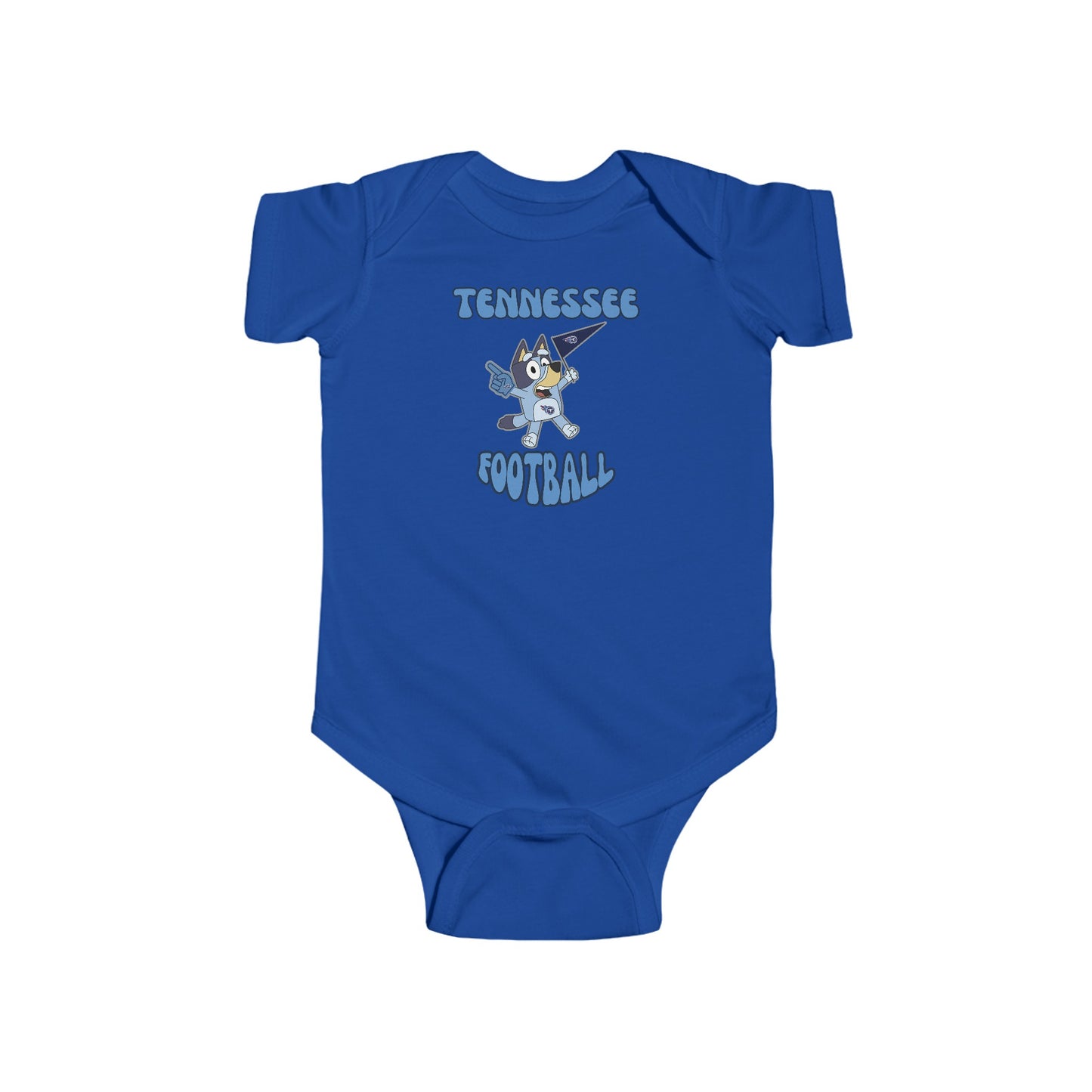 Infant Bluey Design Tennessee Titans Football -Inspired Bodysuit