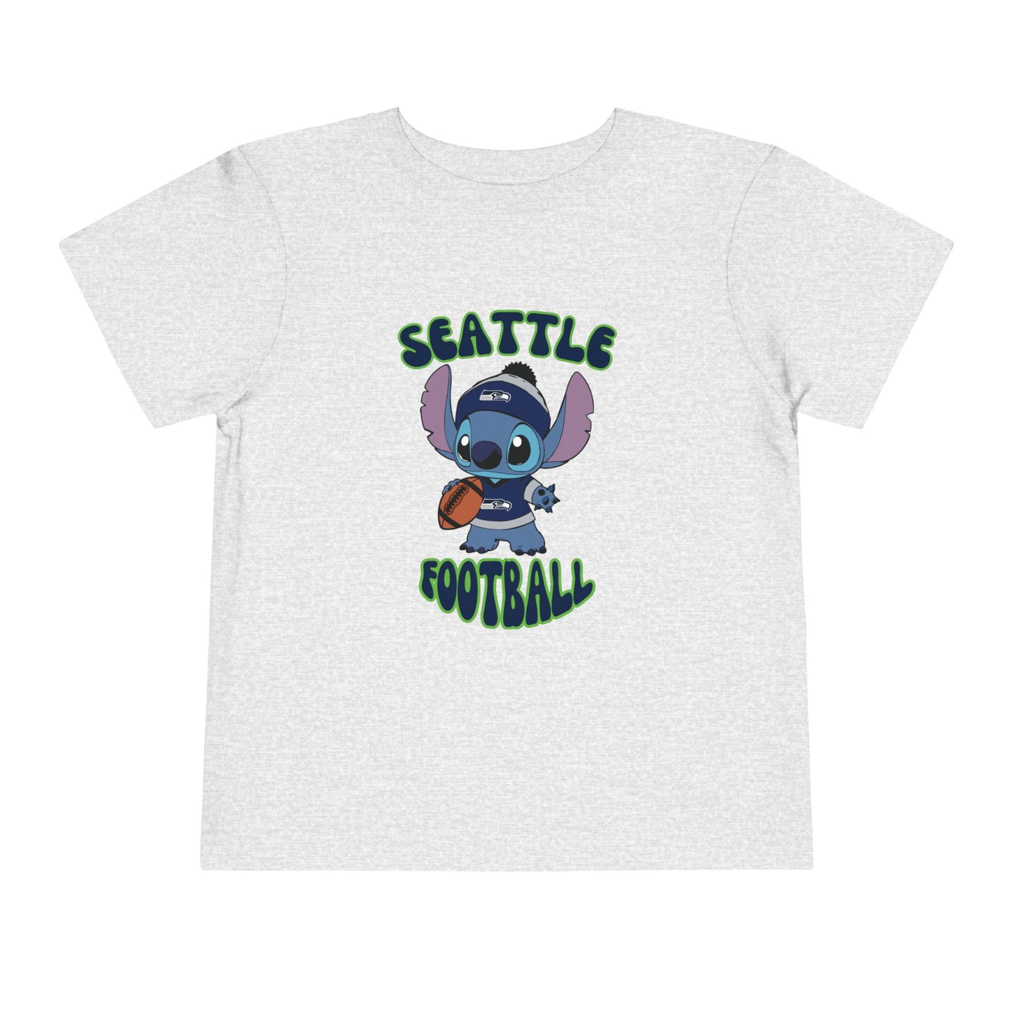 Toddler Stitch Design Seahawks Football - Inspired T-Shirt