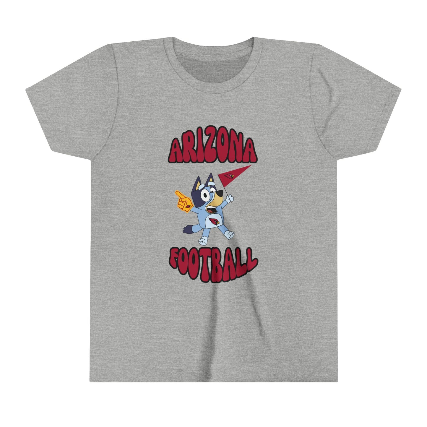 Youth Bluey Design Arizona Cardinals Football -Inspired T-Shirt