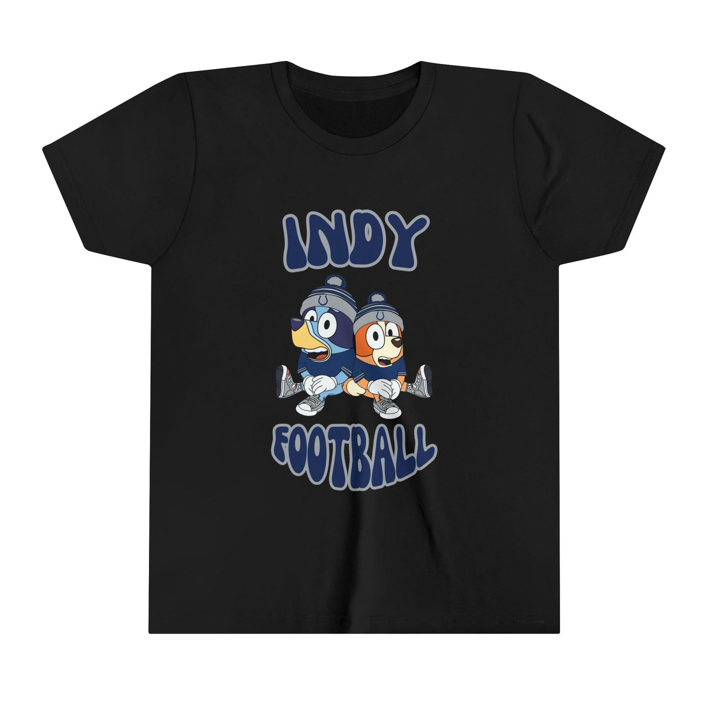 Youth Bluey & Bingo Design Colts Football - Inspired T-Shirt