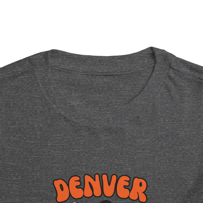 Toddler Stitch Design Broncos Football - Inspired T-Shirt