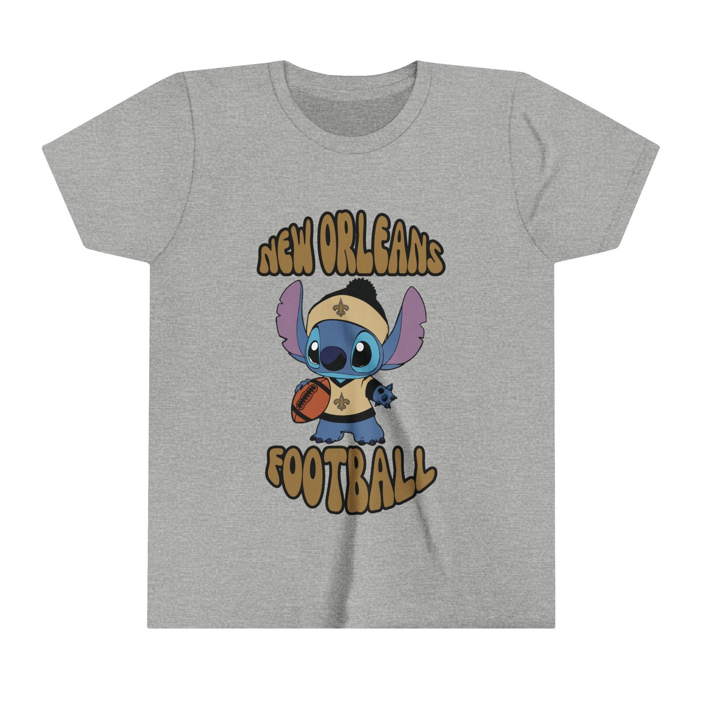 Youth Stitch Design Saints Football - Inspired T-Shirt