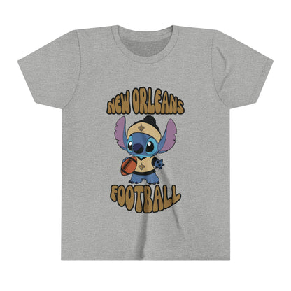 Youth Stitch Design Saints Football - Inspired T-Shirt