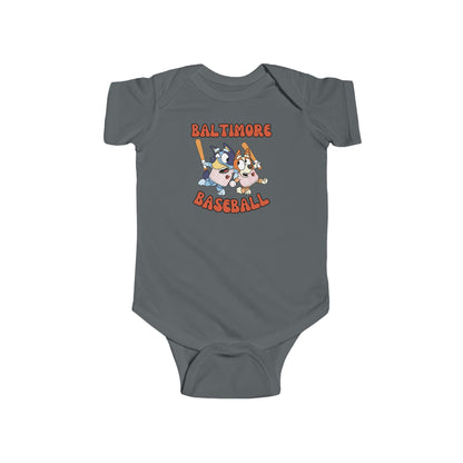 Toddler Bluey Design Baltimore Orioles - Inspired Bodysuit