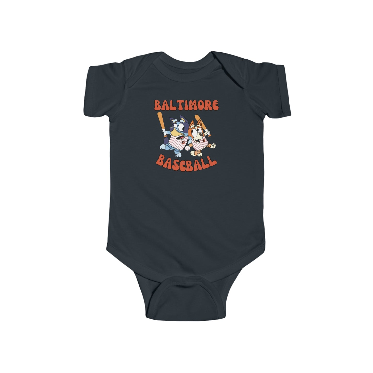 Toddler Bluey Design Baltimore Orioles - Inspired Bodysuit