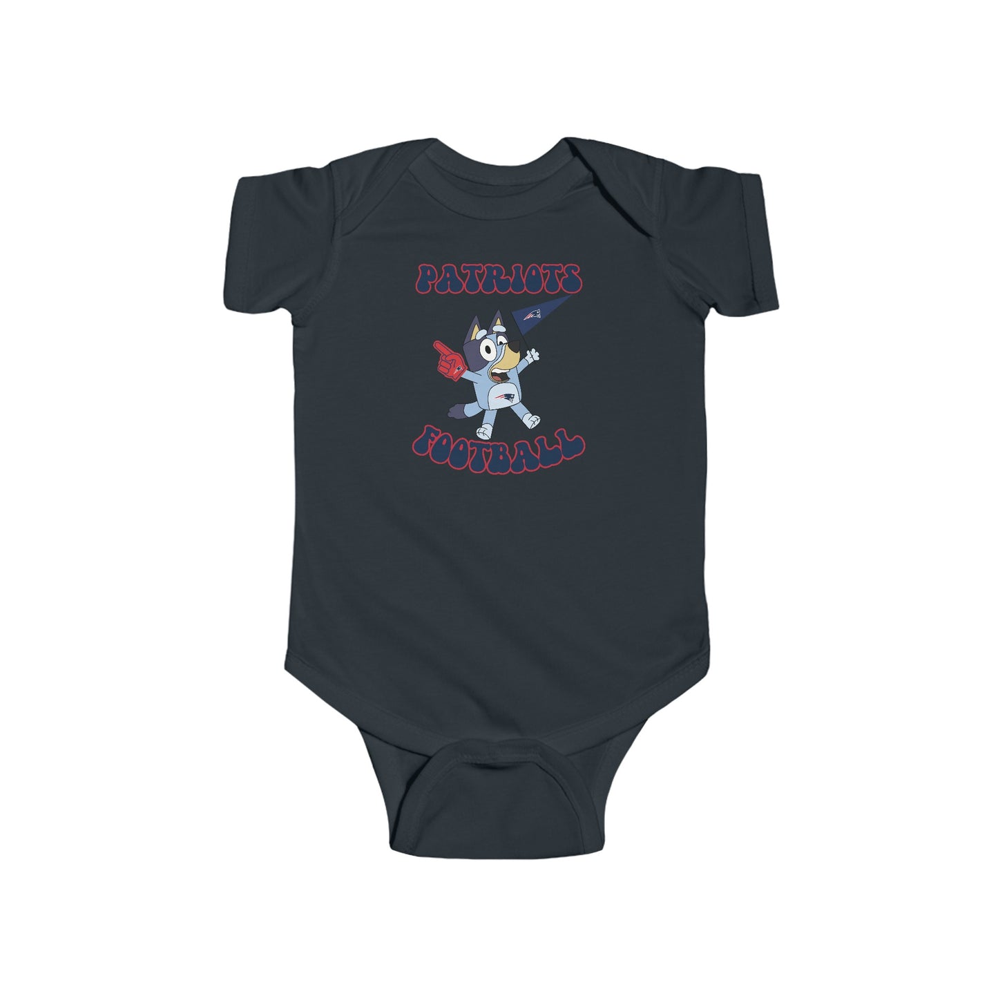 Infant Bluey Design Patriots Football-Inspired Bodysuit