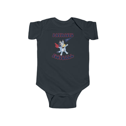 Infant Bluey Design Patriots Football-Inspired Bodysuit