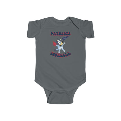 Infant Bluey Design Patriots Football-Inspired Bodysuit