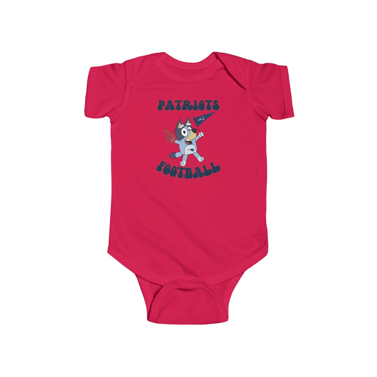 Infant Bluey Design Patriots Football-Inspired Bodysuit