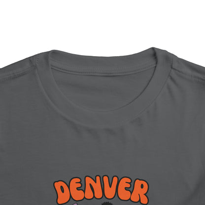 Toddler Stitch Design Broncos Football - Inspired T-Shirt