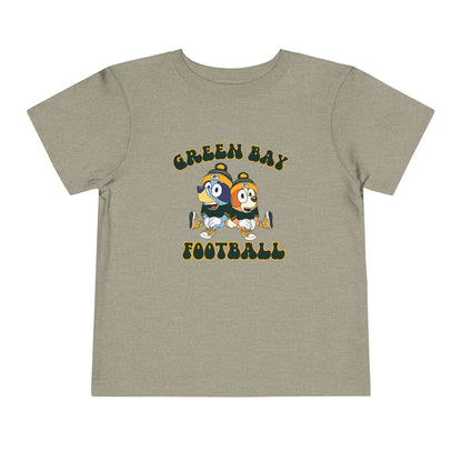 Toddler Bluey & Bingo Design Green Bay Football - Inspired T-Shirt