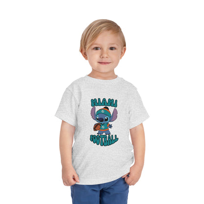 Toddler Stitch Design Dolphins Football - Inspired T-Shirt