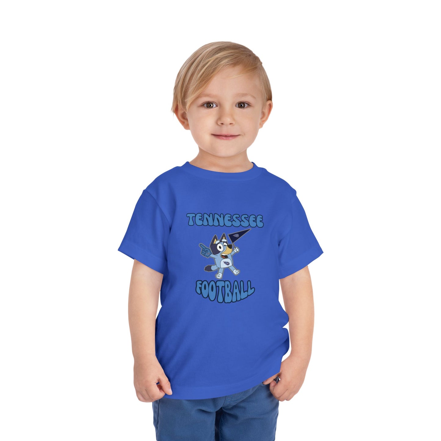 Toddler Bluey Design Tennessee Titans Football -Inspired T-Shirt