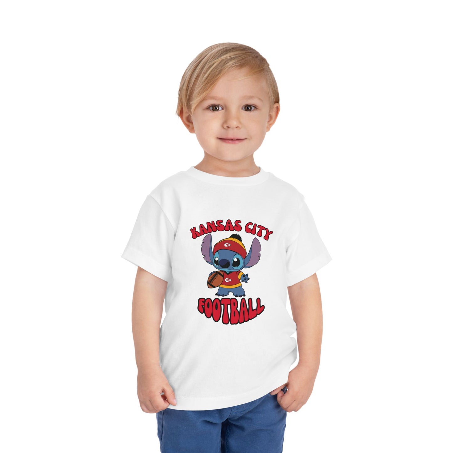 Toddler Stitch Design Chiefs Football - Inspired T-Shirt