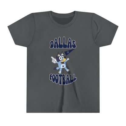 Youth Bluey Design Dallas Cowboys Football -Inspired T-Shirt