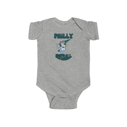 Infant Bluey Design Philadelphia Eagles Football -Inspired Bodysuit