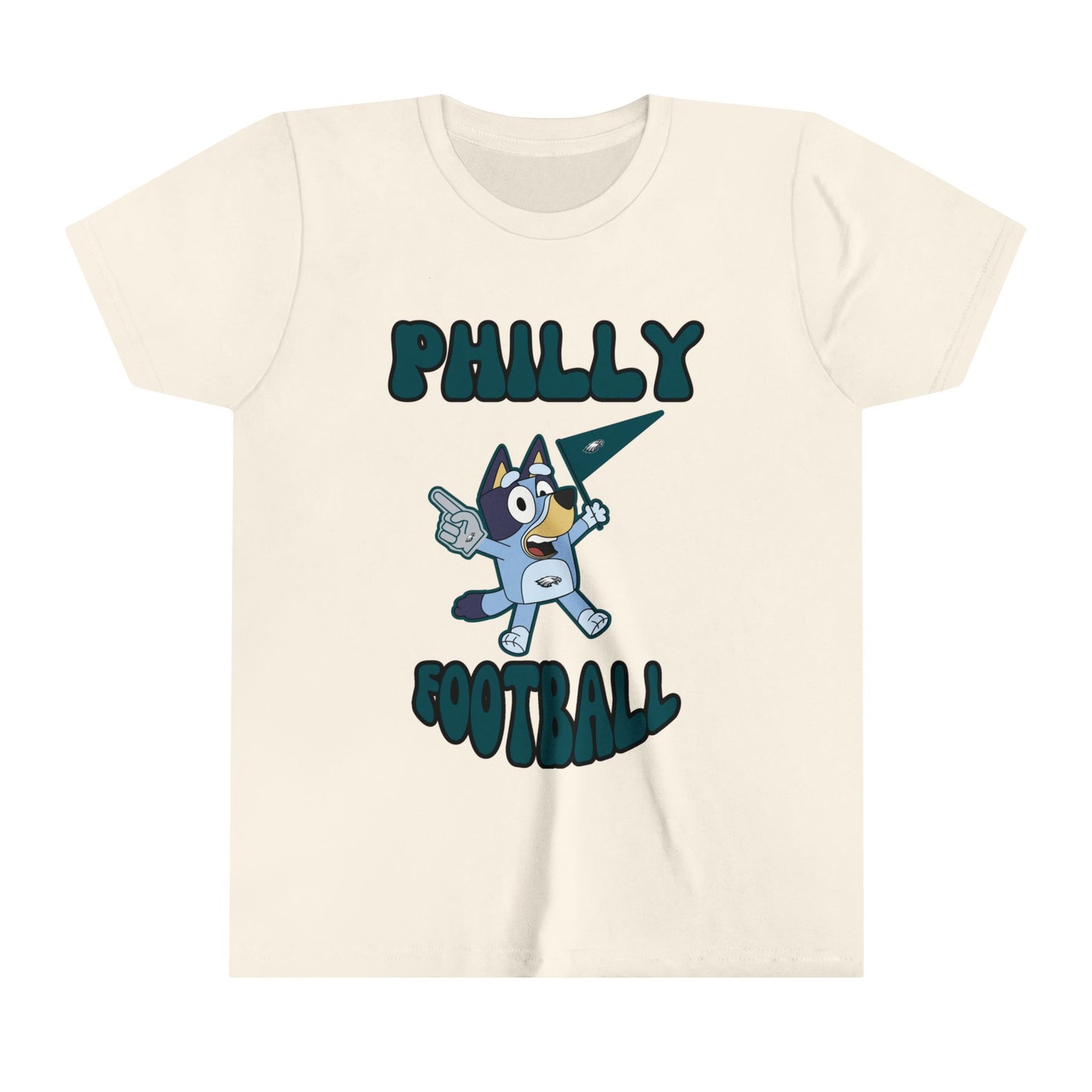 Youth Bluey Design Philadelphia Eagles Football -Inspired T-Shirt