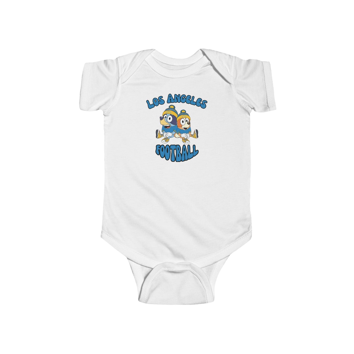 Infant Bluey & Bingo Design Chargers Football - Inspired Onesie