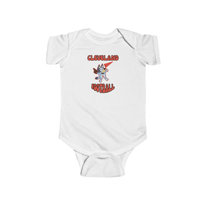 Infant Bluey Design Cleveland Browns Football  -Inspired Bodysuit