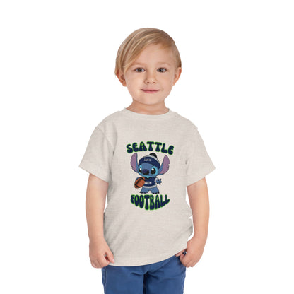 Toddler Stitch Design Seahawks Football - Inspired T-Shirt