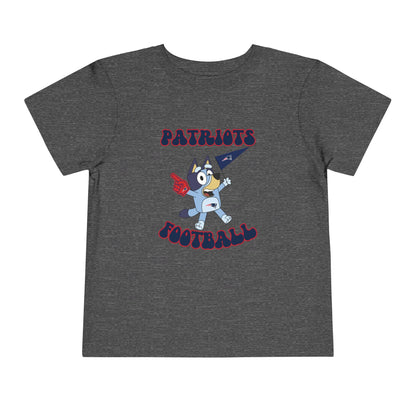 Toddler Bluey Design Patriots Football-Inspired T-Shirt