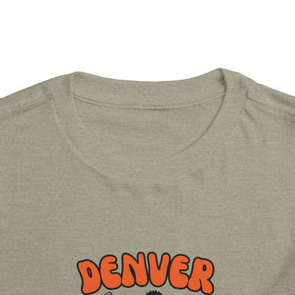 Toddler Stitch Design Broncos Football - Inspired T-Shirt