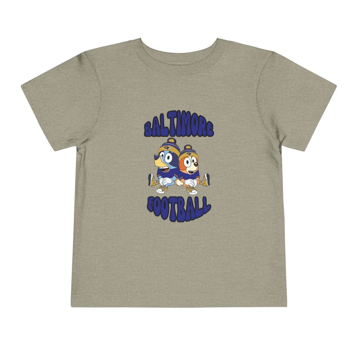 Toddler Bluey & Bingo Design Ravens Football - Inspired T-Shirt