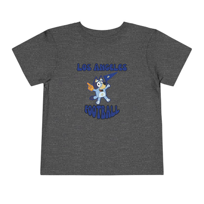 Toddler Bluey Design Las Angeles Rams Football -Inspired T-Shirt