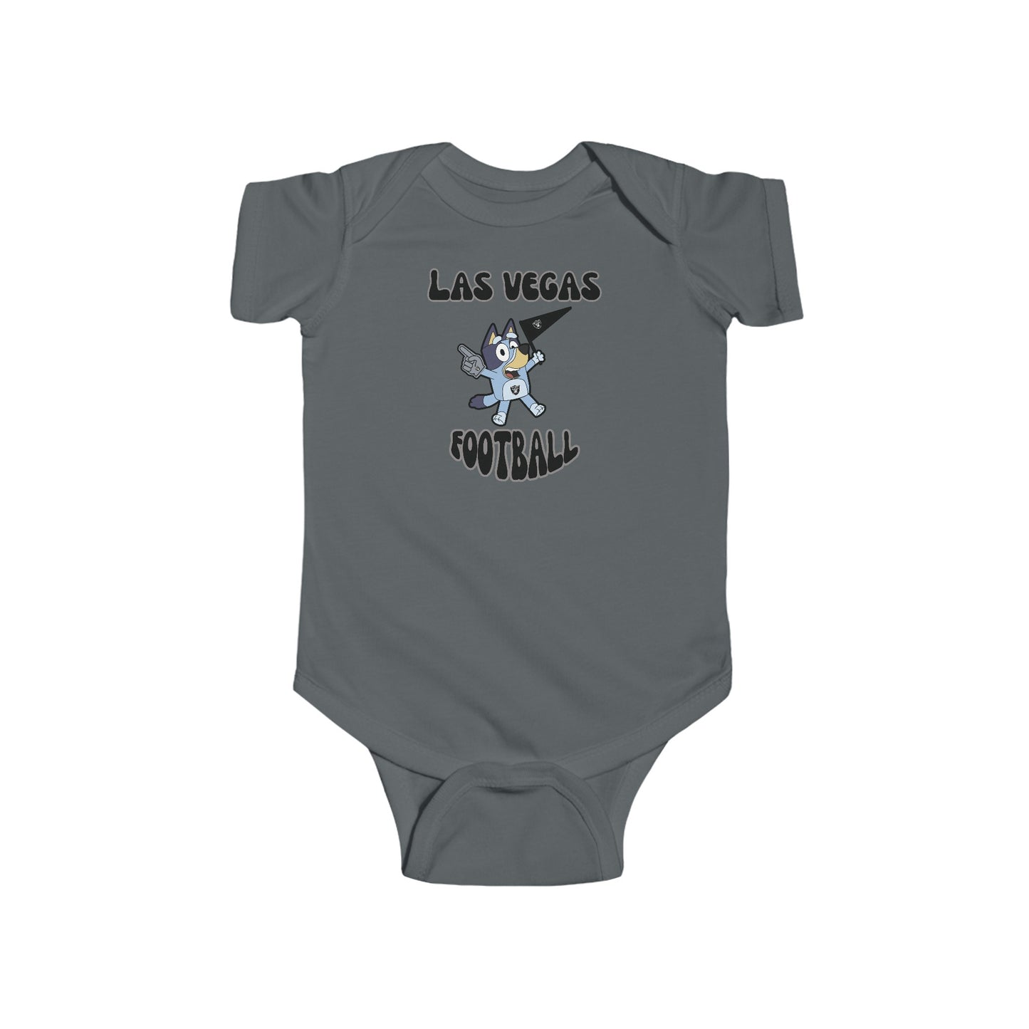 Infant Bluey Design Las Vegas Raiders Football -Inspired Bodysuit