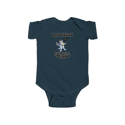 Infant Bluey Design Las Vegas Raiders Football -Inspired Bodysuit