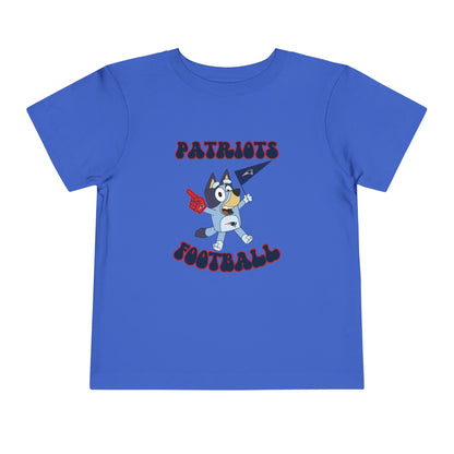 Toddler Bluey Design Patriots Football-Inspired T-Shirt