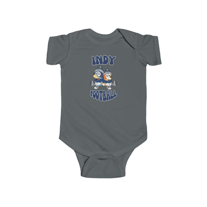 Infant Bluey & Bingo Design Colts Football - Inspired Onesie