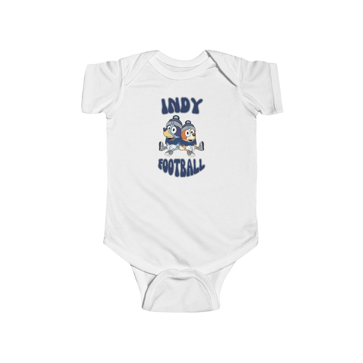 Infant Bluey & Bingo Design Colts Football - Inspired Onesie