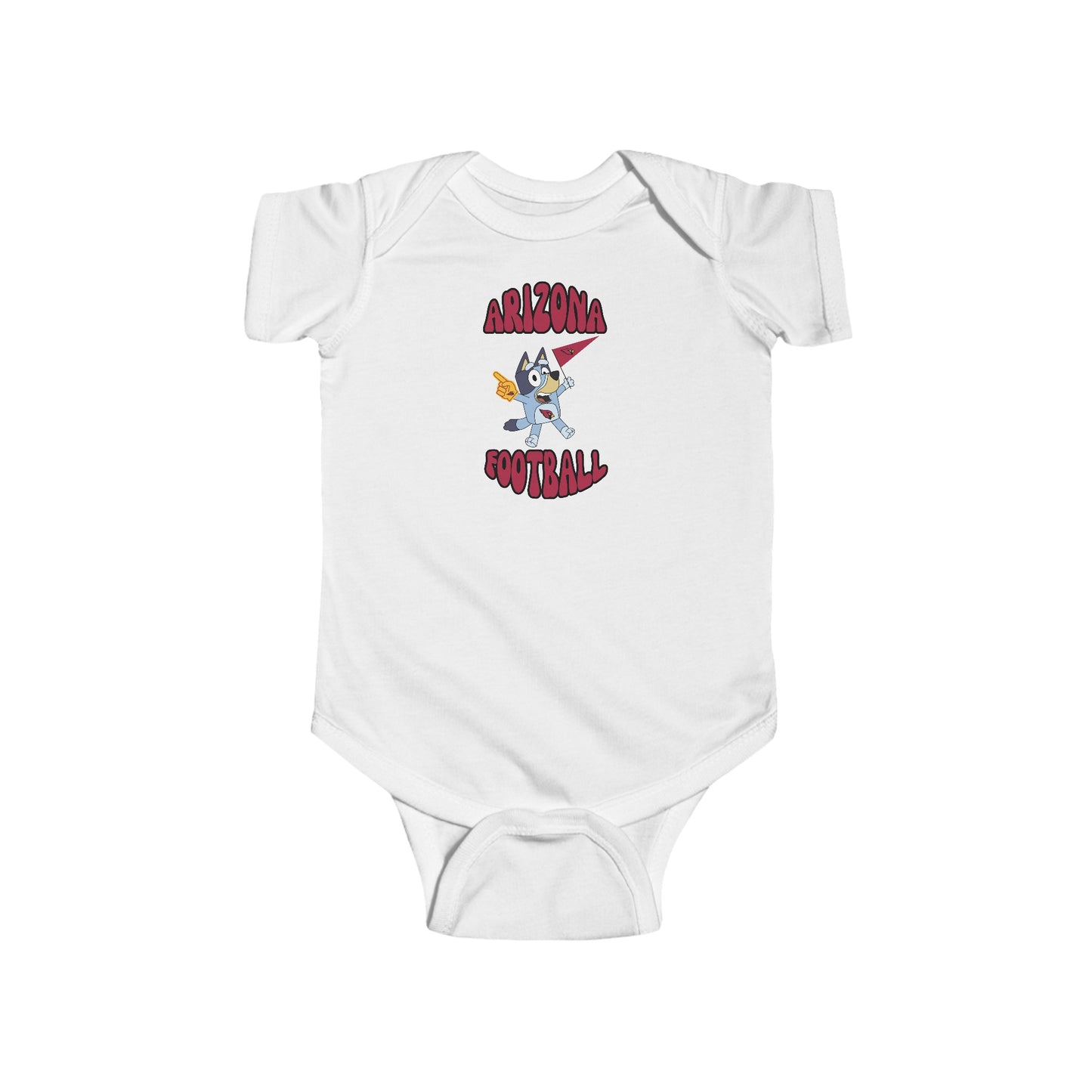 Infant Bluey Design Arizona Cardinals Football -Inspired Bodysuit